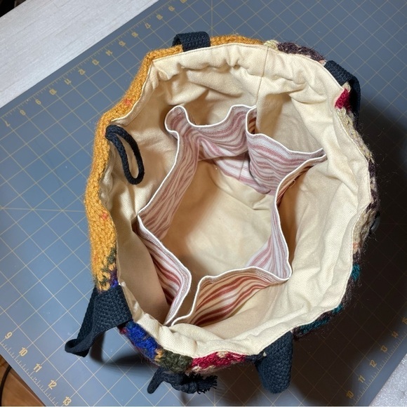 Boho Artistic Patchwork Sweater Bag – One-of-a-Kind Upcycled Susan Todd Tote - Picture 12 of 16